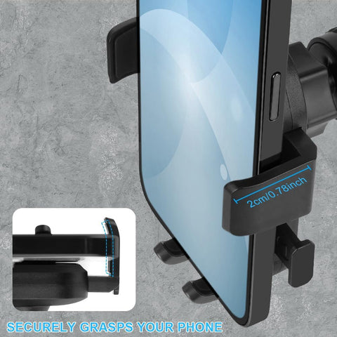 AXFEE Black Car Phone Holder – 360° Rotation & Secure Air Vent Mount