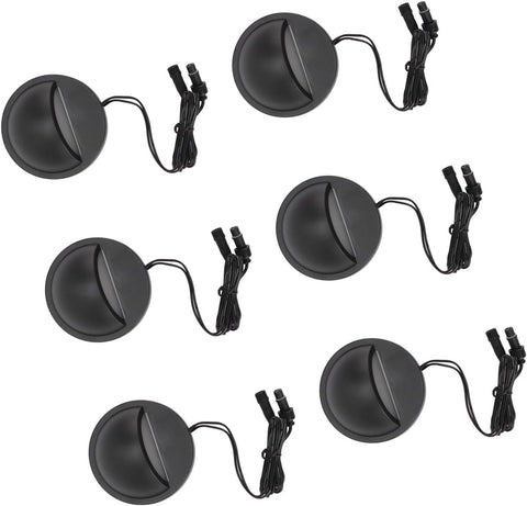 6 Pack Low Voltage LED Deck Lights, 2.5W IP67 Waterproof Landscape Lights, 12-36V AC/DC, 2700K Warm White Accent Lighting Landscape Step Railing Fence Light for Yard Patio Pathway