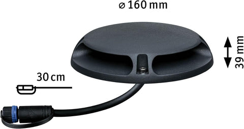 Paulmann 93920 Outdoor Plug & Shine Ground Surface-Mounted luminaire IP67 2x350lm 3000K 2x3W 24V 180° Anthracite alu