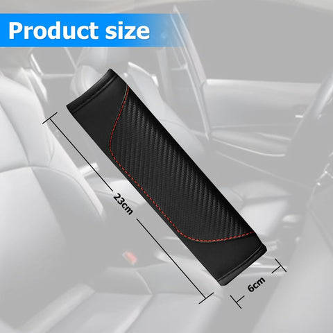 JNNJ 2PCS Carbon Fiber Car Seat Belt Shoulder Covers