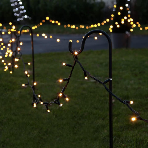 Festive Lights ConnectPro Outdoor LED Fairy Lights 5m – Warm White IP65 Waterproof Connectable String Lights with 40 LEDs, Rubber Cable for Christmas, Weddings & Gardens