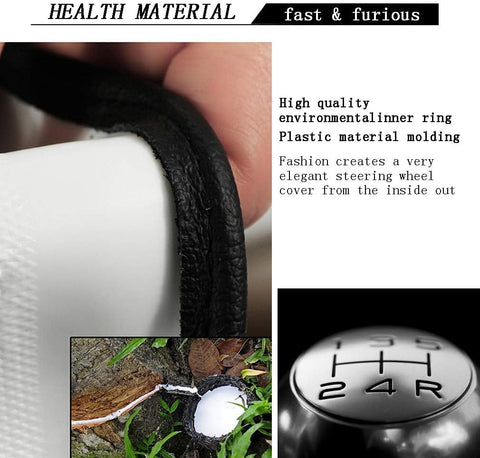 Leather Car Steering Wheel Cover 15 Inch – Breathable Anti-Slip Protector