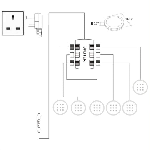 6 LED Under Cabinet Lights 1500LM Warm White Puck Lights – Kitchen Cupboard, Wardrobe & Shelf Lighting – Brighten the Dark Corners You’ve Been Missing