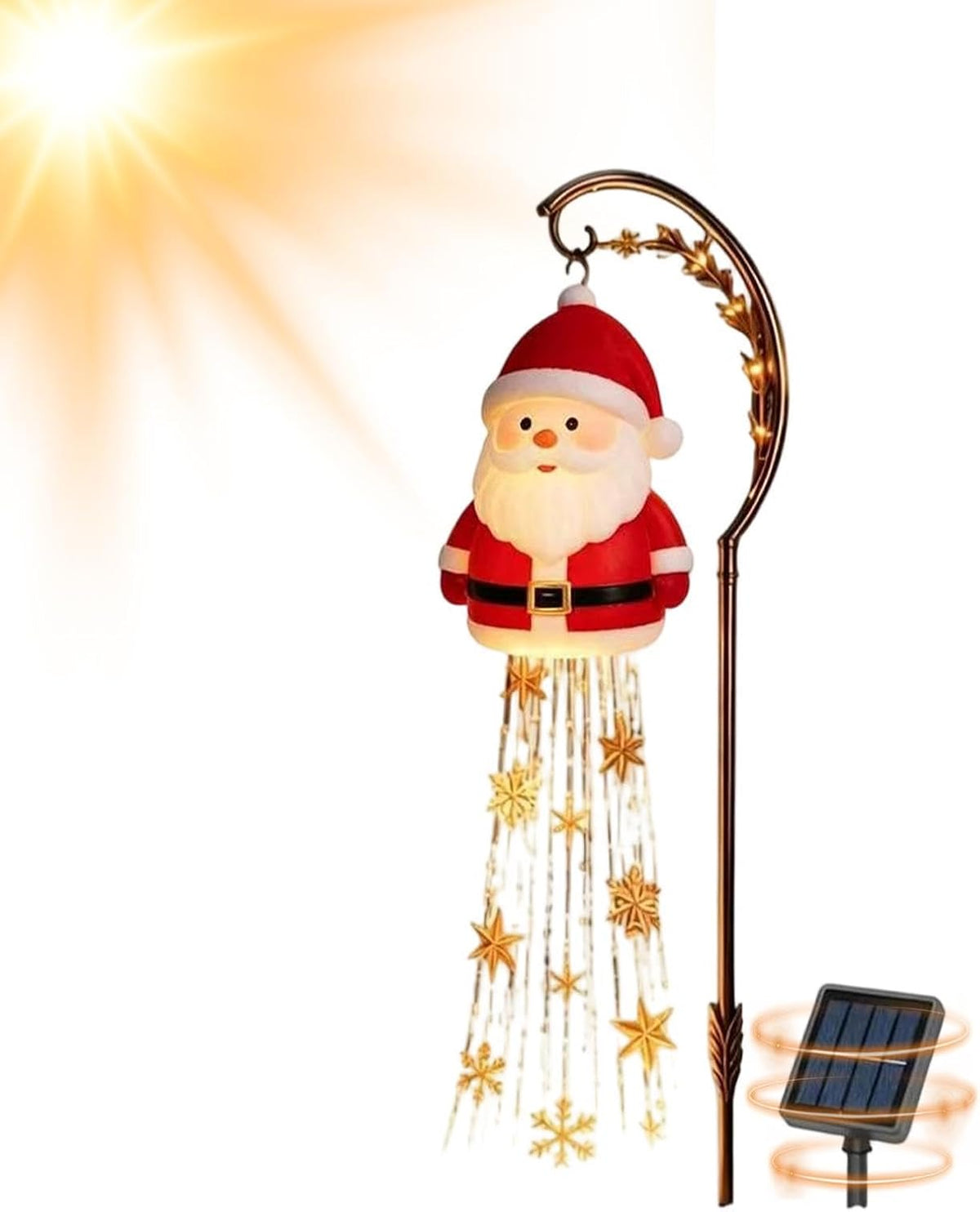 Christmas Solar Lights Outdoor LED Snowflake Patio Stake Lamp