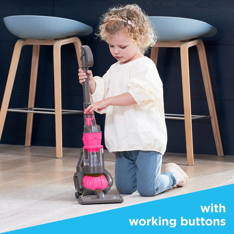 Casdon Dyson Ball Toy Vacuum Cleaner | Realistic Mini Dyson Replica For Kids 3+ | Twist & Turn Play Hoover With Sounds – Pink