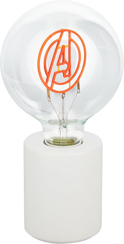 Paladone Marvel Avengers Decorative LED Neon Bulb Lamp - E27 Glass Lightbulb, Officially Licensed Superhero Gift, Fun Light for Bedrooms & Homes