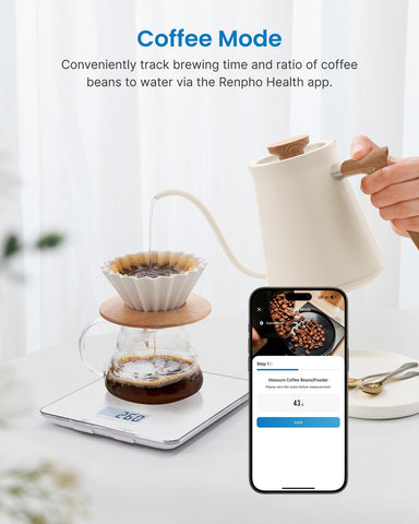 Smart Kitchen Scales with App & Nutrition Calculator – 5kg Food Scale for Baking, Weight Loss, Calorie Counting & Accuracy