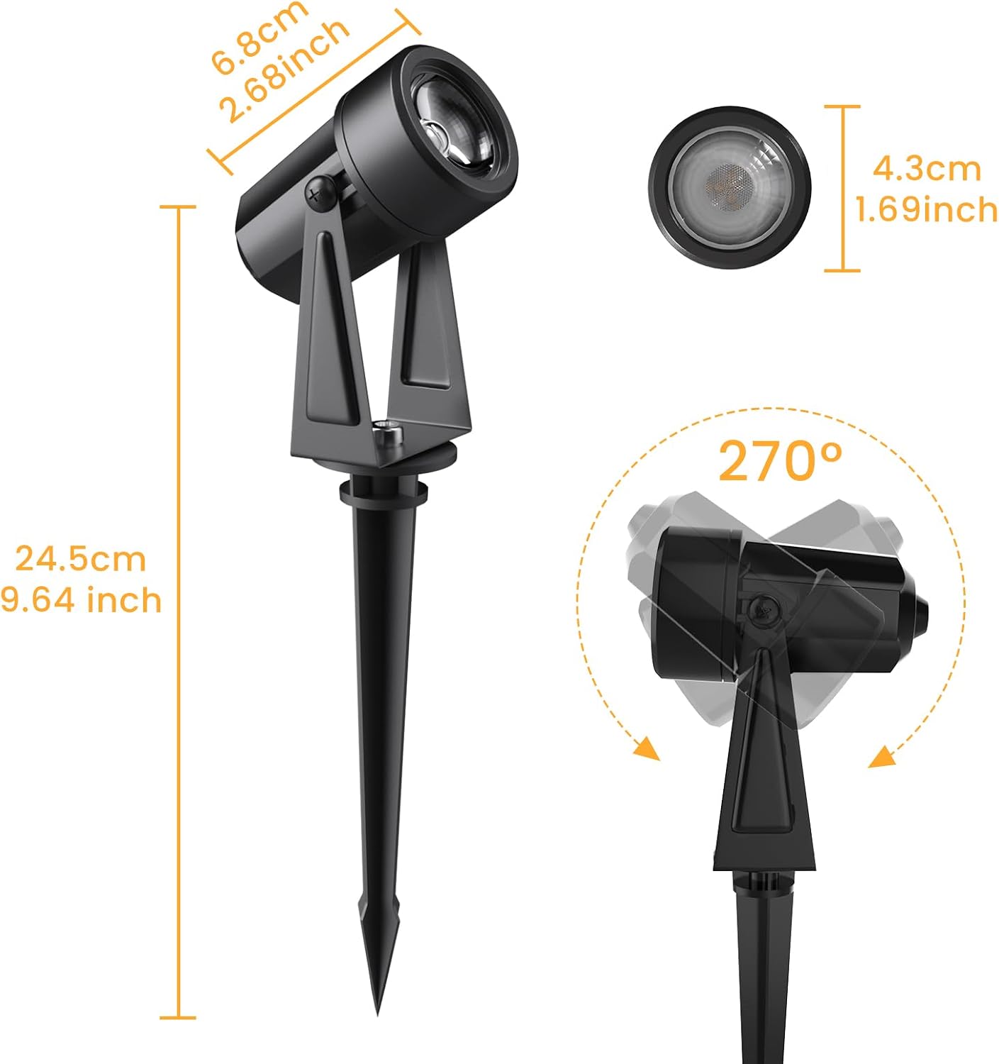 10 Pack 32M/105FT Garden Lights Mains Powered with Adapter