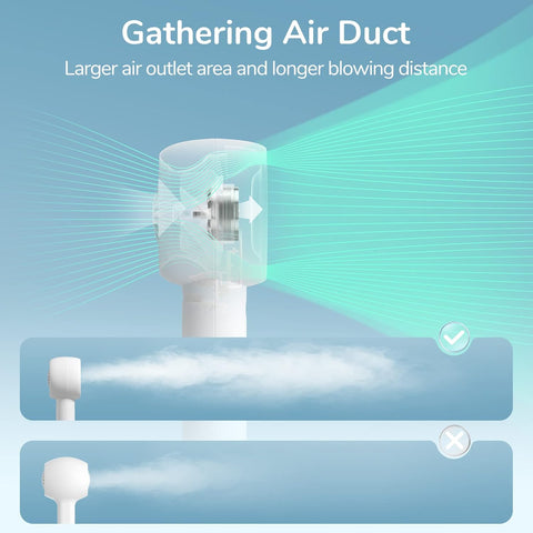 Mini Portable Handheld Fan – Bladeless, 5 Speeds, USB Rechargeable