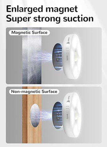 Magnetic LED night light for hallways

