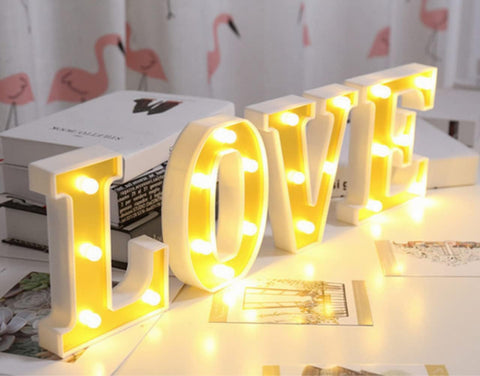 anso LED Decorative Light English Alphabet All Letters Lamp Home Bar Warm White Party Decor 16cm (N)