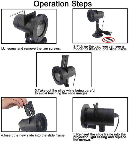 TEDD Christmas Projector Lights – Waterproof LED Landscape Projector with 12 Replaceable Festival Patterns for Indoor & Outdoor Garden, House, Wall & Party Decorations