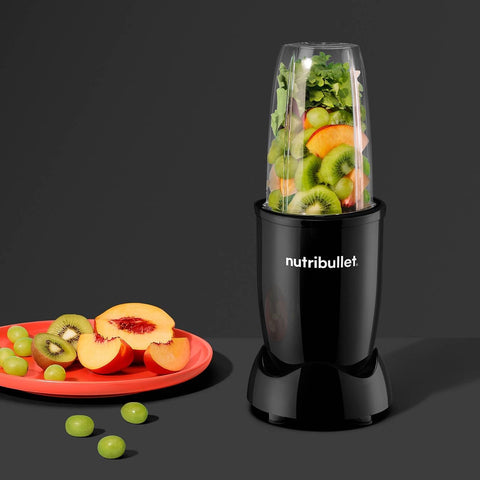 Blender 600 Series 7 Piece Kit Black – 600W Personal Smoothie Maker with 20,000 RPM Power Base, Blends Frozen Fruit, Nuts & Ice – Includes Tall & Short Cups, Handled Ring & Lid