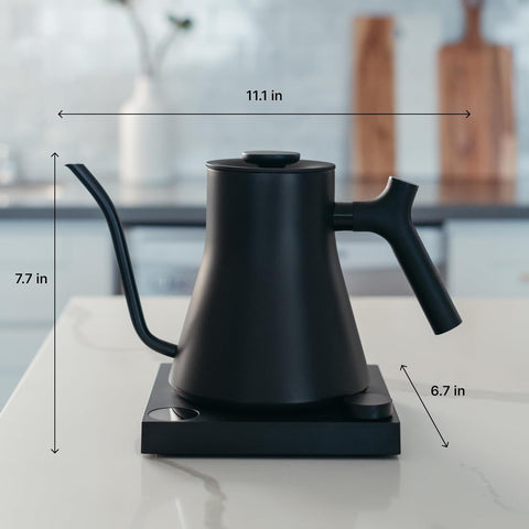 Fellow Stagg EKG Pro 0.9L Electric Gooseneck Kettle, Matte Black, Quick Heating, Precise Temp Control, Scheduling & Brew Timer