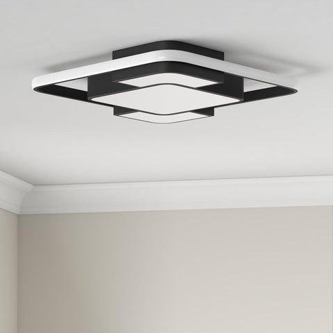 Modern square ceiling light fixture on a neutral background