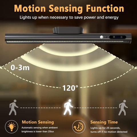 Motion Sensor LED Strip Light Bar – Rechargeable Under Cabinet Light with 3 Colour Temperatures, Dimmable 300LM LED & Remote Control - Put Light Exactly Where You Need It