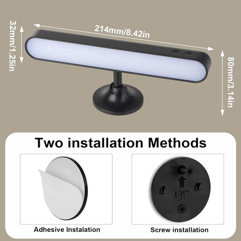 Wall Lights, LED Battery Operated Black Wall Lights with 7500mAh Battery Lamp for Bedroom, 3 Colors with 15 RGB Colors, 360°Rotate & Stepless Dimmable Brightness