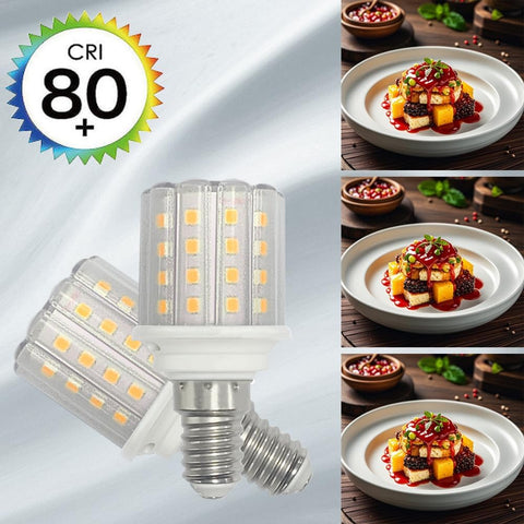 YELANGU E14 LED Corn Light Bulbs,5W Warm Light 3000K, Equivalent to 60W E14 Halogen Bulbs,AC 85-265V, 360° Beam Angle,Small Edison Screw SES LED Corn Lamp, Not Dimmable, Pack of 8 [Energy Class F]