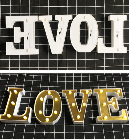 Gold LED Alphabet Letter Light X Warm White Battery Decorative Lamp UK