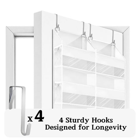 Ofiray-Home Over The Door Storage Organiser – 5-Tier, 10 Compartments, Pink Hanging Storage with 10 Side Pockets