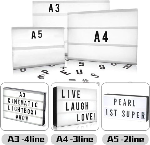 104pcs Cinema Light Box Letters 65x35mm Led Cinema Board Light Box Replacement Letters & Numbers Symbols for A3 A4 A5 Cinematic Lamp Box, Halloween Decoration (Black)