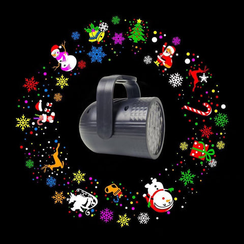 Christmas Projector Light with 20 Rotating Patterns – Colourful LED Christmas Projection Lights for Indoor & Outdoor Walls, Gardens, Fences & Holiday Decorations
