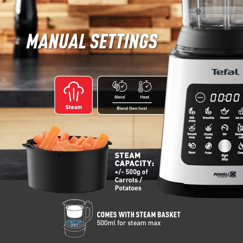 Blender & Soup Maker 2L – Perfectmix Cook with 10 Auto Programs, Smoothie Maker, Glass Jug, Removable Blades, Cleaning Brush