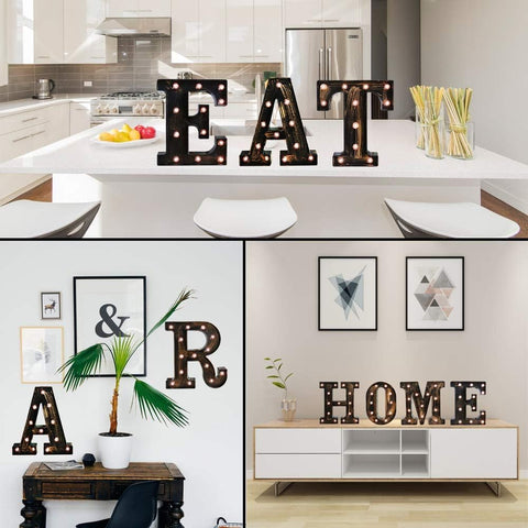 LED Marquee Letter U – Vintage Industrial Light Sign