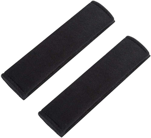 URAQT Car Seat Belt Pad Cover 2 Pack Black – Soft Cotton & Nylon Shoulder Strap Cushion for Car, Luggage, and Bags