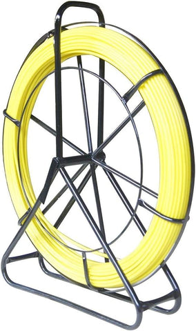 KATSU 8mm x 120M Fiberglass Duct Rodder with Steel Stand & Brake – Electric Cable Installation Pulling Tool 312387 UK Heavy Duty Fish Tape System