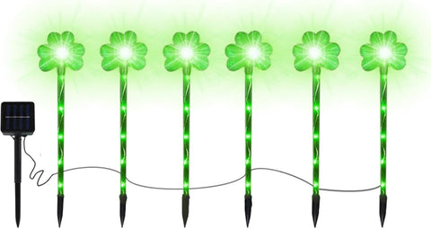 St Day Outdoor Lights Stake Lights Shamrock Solar Powered