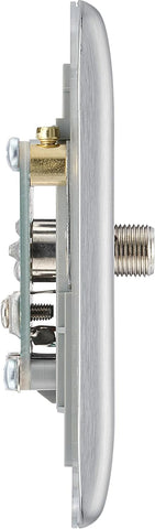 BG Electrical Double Co-Axial and TV/FM Socket