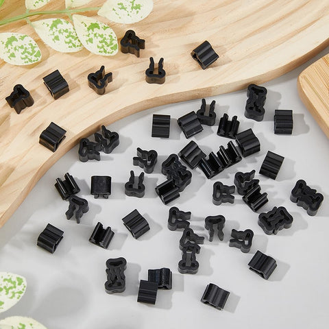 50 Pack Black Plastic Peg Hook Stoppers – Inventory Control Clips for Pegboard, Slatwall & Gridwall Retail Displays – Keep Every Product Neat, Visible and Ready to Shop