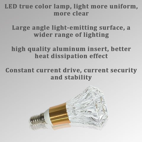5W E14 Acrylic Crystal LED Bulb 6000K