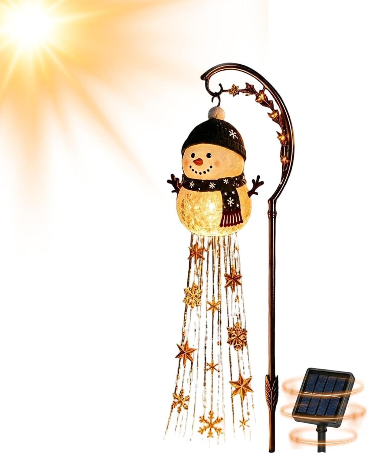 Solar Christmas Lights LED Snowflake Lawn Stake Lamp