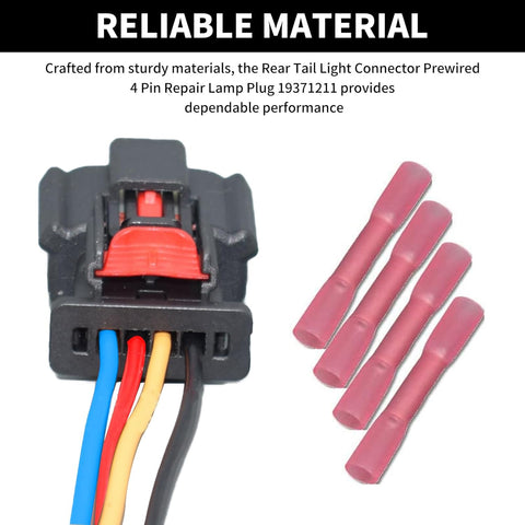 Rear Tail Light Connector Plug Wiring Repair and Replace Taillights for Vauxhall Astra K MK7 2015 - Onward Fits Opel Astra Wiring Harness Rear Lights,