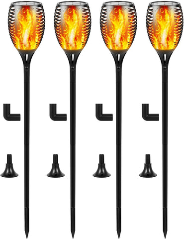I-SHUNFA 96 LED Solar Light Outdoor Garden,43in Tall,IP65 Waterproof,4 Pack