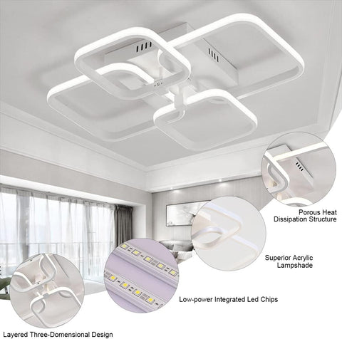 Ceiling light fixture with close-up details in a room setting