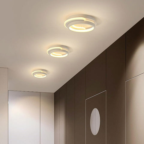 Ceiling Lighting Modern Round Aluminum Ceiling Light 3-Color Dimming Led Small Ceiling Lamp Close To Ceiling Light Fixtures
