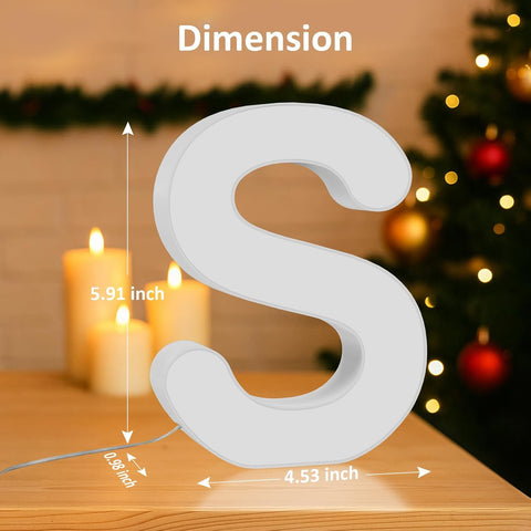 LED Letter S USB Colour Changing Night Light