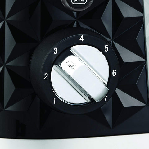Richards Vector 4 Slice Toaster, High Gloss Geometric Design, Defrost and Reheat, Variable Width Slots, Removeable Crumb Tray, Black, 248131