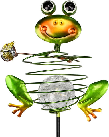 Artistic Froglet Shape Solar Light with 8 Hour Charging and 10 Hour Illuminating for Patio Walkway Pathway Froglet Solar Garden Light