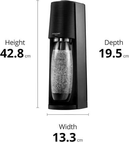 SodaStream Terra Sparkling Water Maker – Black – Quick Connect CO2 System – 60L
