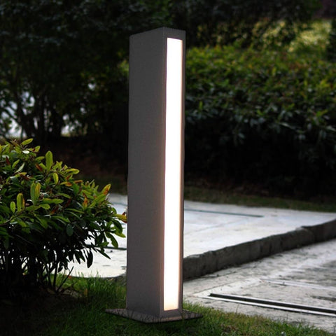 23.6" Outdoor Pathway Lighting, Modern Landscape Path Light Black Waterproof 10W LED Hardwired Deck Bollard Lighting for Garage Yard Front/Back Door Patio Driveway