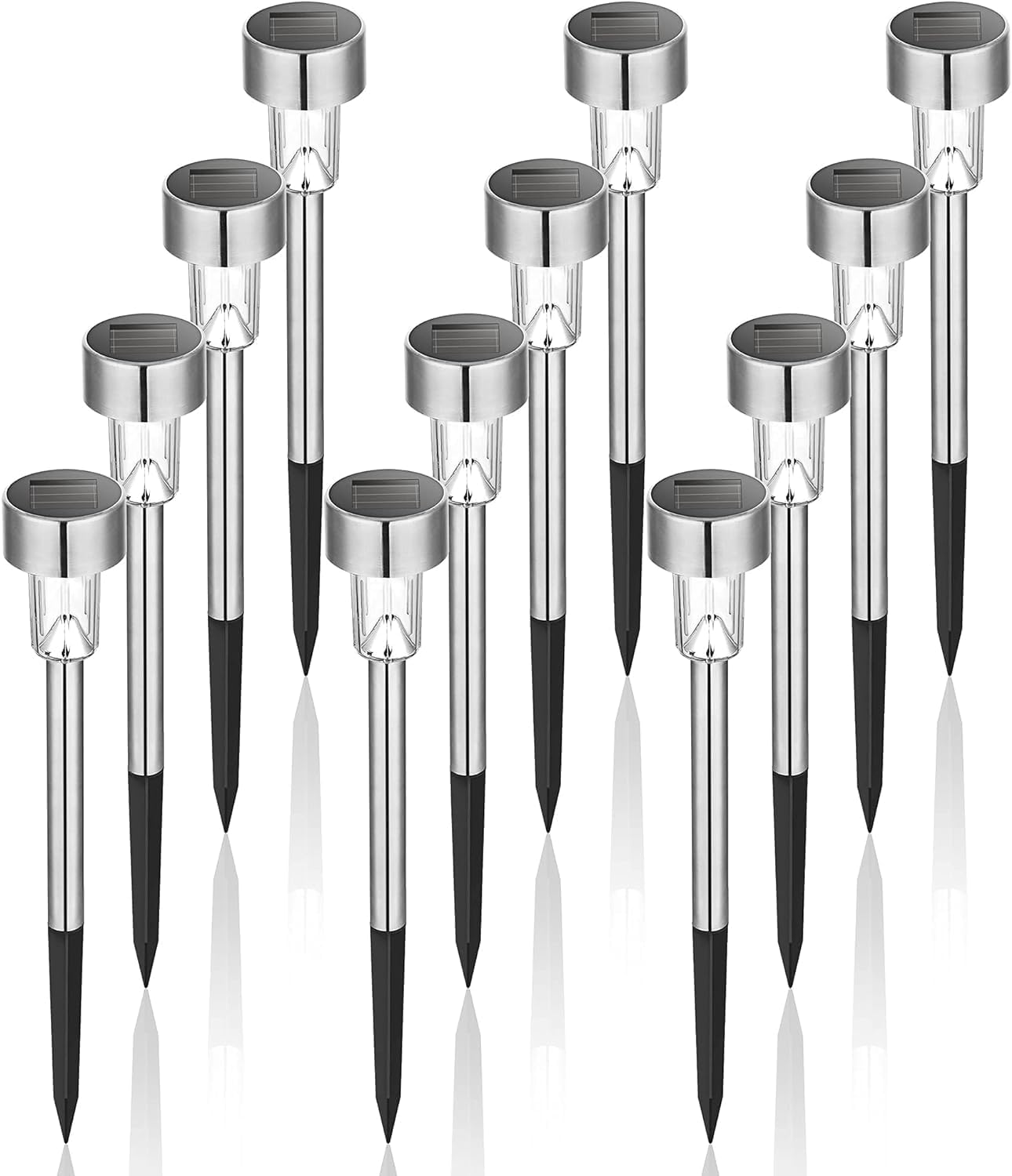 Peasur Solar Ground Lights Outdoor Garden Waterproof, Flat Disk Lights