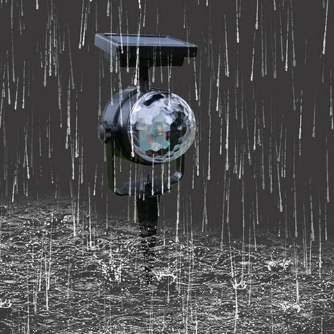 Outdoor Solar Garden Disco Ball Party Lights Portable Rotating Strobe Light Energy-Saving Pathway Landscape Lighting Solar Garden Lights Outdoor Waterproof Bulbs