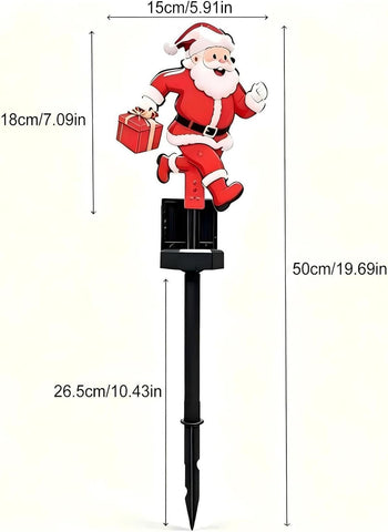 Christmas Solar Stake Light, Santa Claus Waterproof Outdoor Garden Lamp