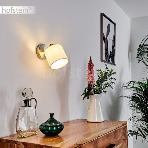 Alsen Adjustable Wall Light 1-Flame Metal Fabric E14 Socket