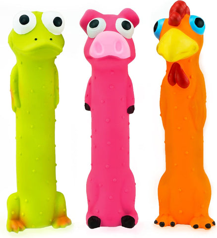 Squeaky Latex Dog Toys Pack for Interactive Play