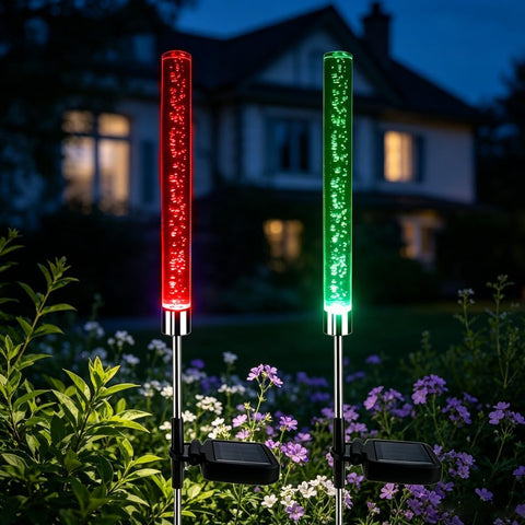 2pcs Solar Lights Outdoor Garden Stake for Yard Patio Lawn Courtyard